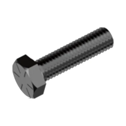 Болт із шестигранною головкою та дюймовою наріззю ASME B 18.2.1, ~ DIN 933, Сірий (Cталь), 20x2
